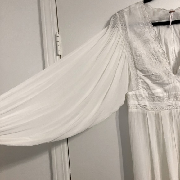 Free People Embroidered Long Sleep Blouse - Picture 3 of 6